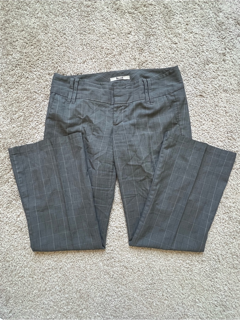 Low Rise Plaid Spacegirlz Trouser Pants Y2K Office Siren Dark Academia